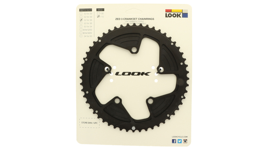 Look ZED 3 Kettenblatt 52 (110) für 36