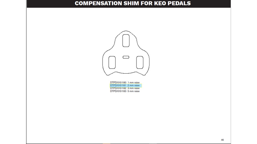 Look Keo Compensation Ship 2mm