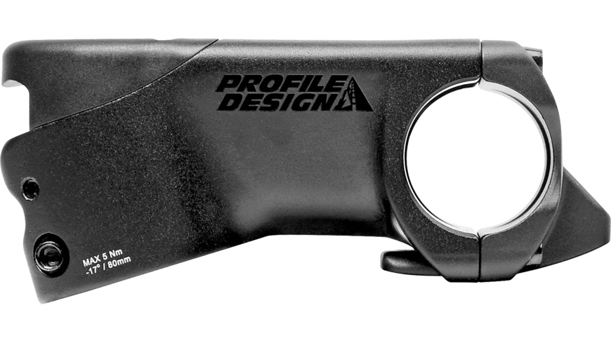 Profile Design TRI Stem 17.5°x80mm Black Profile Design TRI Stem 17.5°x80mm Black