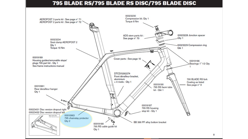 Look 795 Blade Chainstay Protector