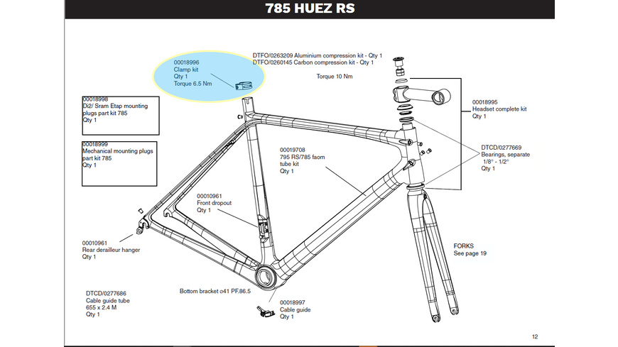 Look Seat Clamp Kit Carbon 785