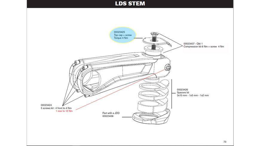 Look LDS Top Cap + Screw