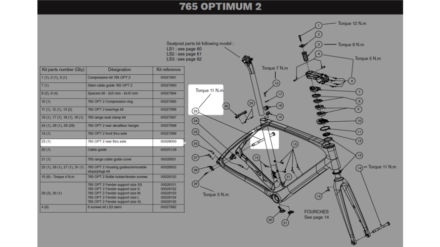 Look 765 OPT2 Steckachse Rear