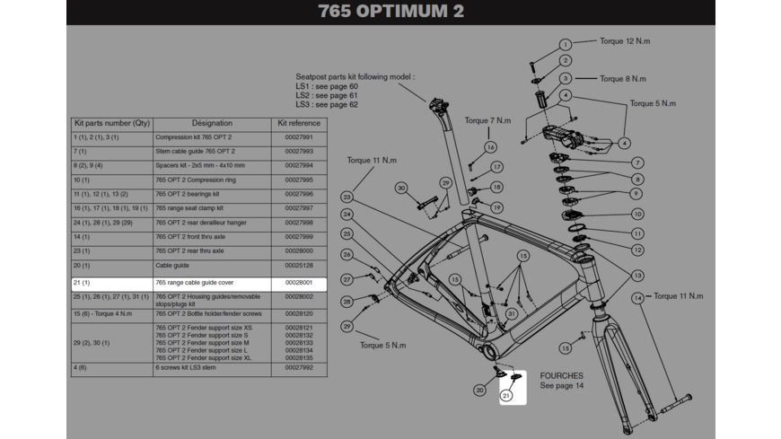 Look 765 Abdeckung Tretlagerführung