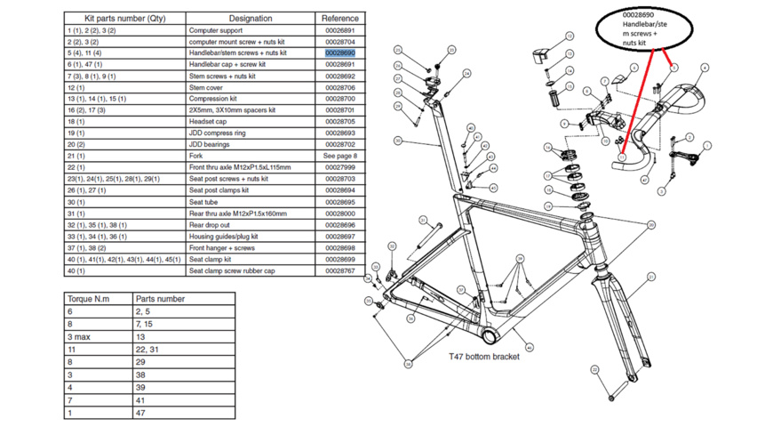 Look 795 Blade "2" HB Combo SchraubenKit