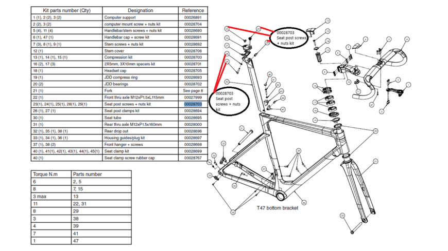 Look Aeropost 4 Schrauben-Kit