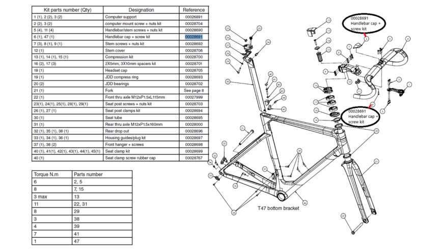 Look 795 Blade "2" Lenker/Vorbau Abdeck.