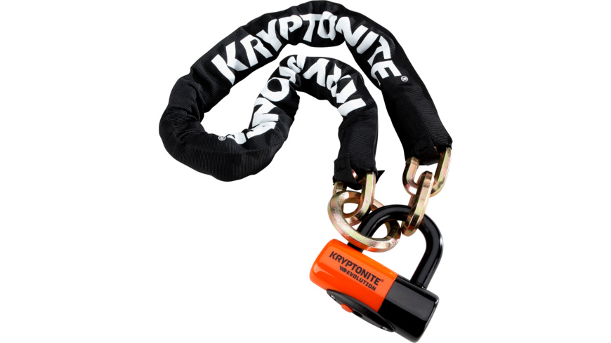 Kryptonite New York 1275 Cinch Ring Kettenschloss (75cm) + Evolution Disc Lock