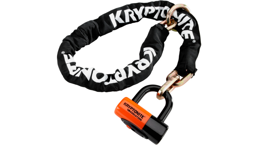 Kryptonite New York 1275 Cinch Ring Kettenschloss (75cm) + Evolution Disc Lock