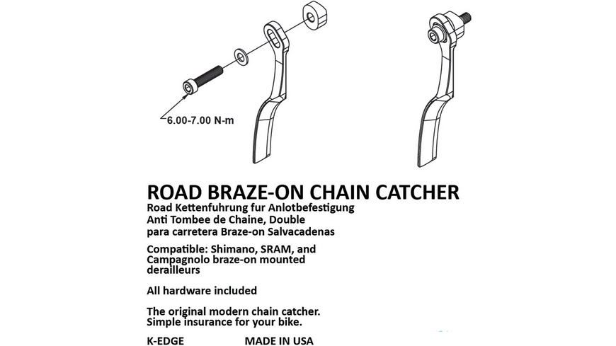 K-EDGE Road Braze-on Chain Catcher