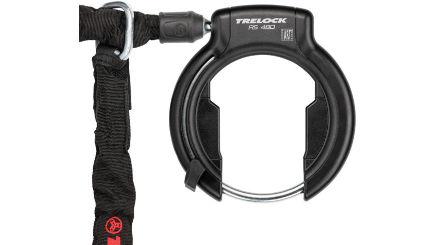 Trelock RS 480 P-O-C XL Rahmenschloss NAZ + ZR 355 Plug-In Chain + Satteltasche Trelock RS 480 P-O-C XL Rahmenschloss NAZ + ZR 355 Plug-In Chain + Satteltasche