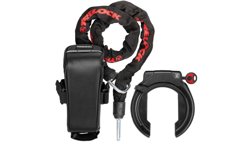 Trelock RS 453 P-O-C Ballon Rahmenschloss NAZ + ZR 355 Plug-In Chain + Satteltasche Trelock RS 453 P-O-C Ballon Rahmenschloss NAZ + ZR 355 Plug-In Chain + Satteltasche