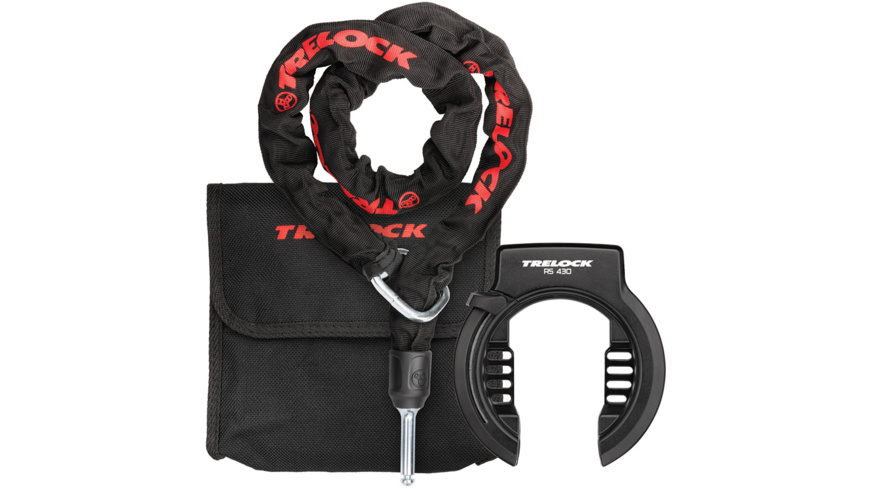 Trelock RS 430 P-O-C Rahmenschloss AZ + ZR 355 Plug-In Chain + Transporttasche Trelock RS 430 P-O-C Rahmenschloss AZ + ZR 355 Plug-In Chain + Transporttasche