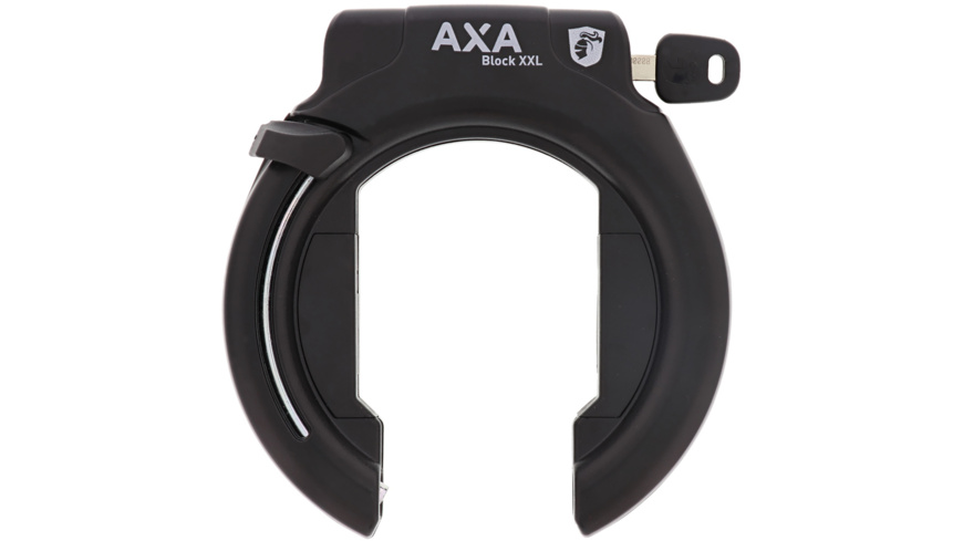 AXA Block XXL Rahmenschloss AZ + ULC 130 Plug-In Chain + Satteltasche AXA Block XXL Rahmenschloss AZ + ULC 130 Plug-In Chain + Satteltasche