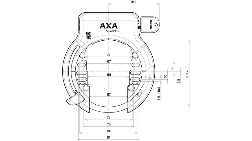 AXA Solid Plus Rahmenschloss NAZ + Newton 150 Plug-In Cable AXA Solid Plus Rahmenschloss NAZ + Newton 150 Plug-In Cable