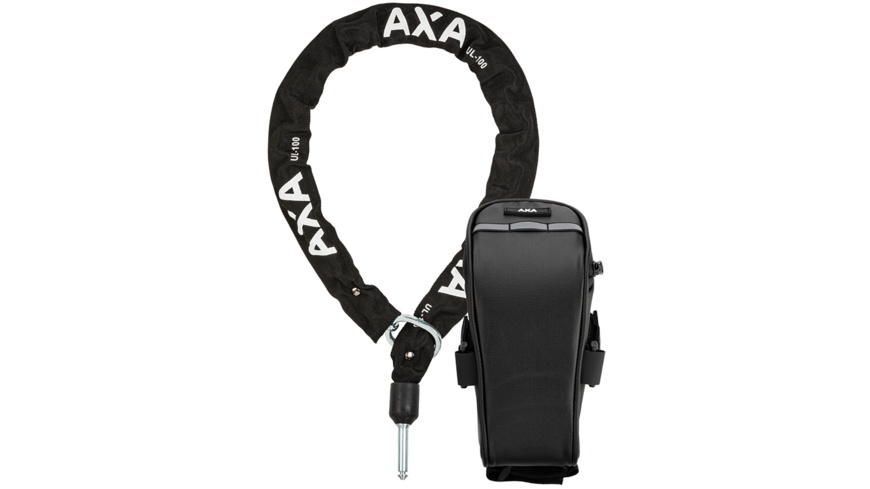 AXA ULC 100 Plug-In Chain 100cm + Satteltasche AXA ULC 100 Plug-In Chain 100cm + Satteltasche