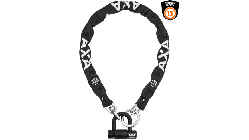 AXA Loop 110 Kettenschloss 110cm + Mini Bügelschloss