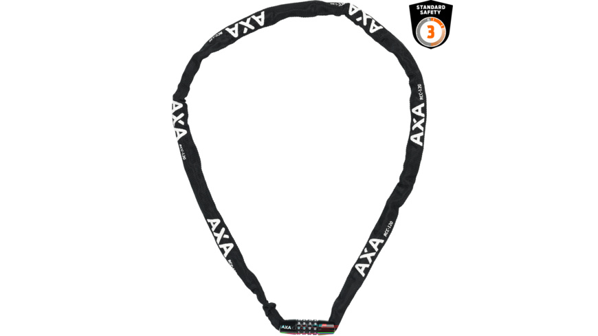 AXA Rigid RCC Combo Kettenschloss 120cm Schwarz