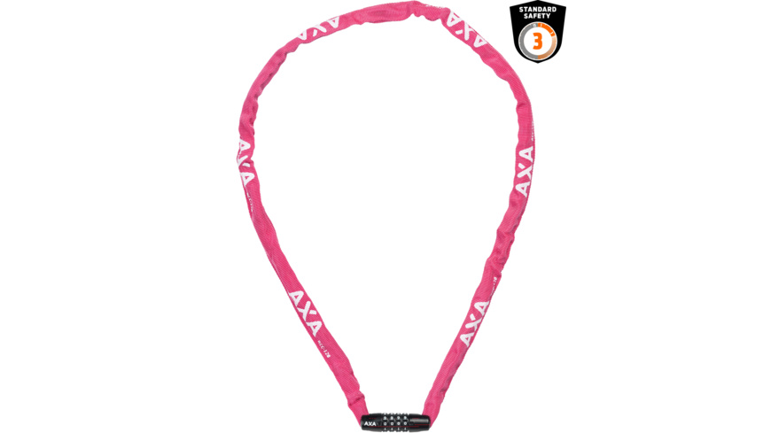 AXA Rigid RCC Combo Kettenschloss 120cm Pink