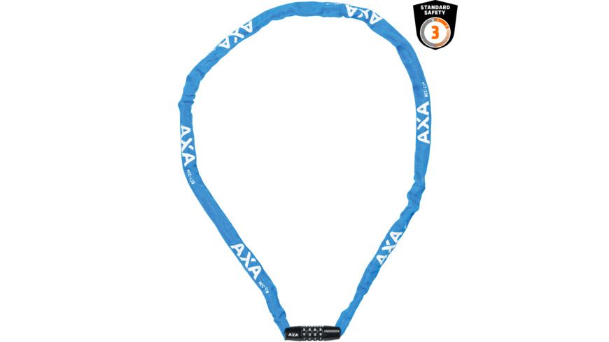 AXA Rigid RCC Combo Kettenschloss 120cm Blau