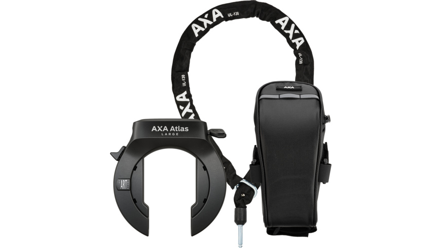 AXA Atlas L Rahmenschloss NAZ + ULC 130 Plug-In Chain + Satteltasche
