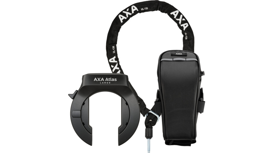 AXA Atlas L Rahmenschloss AZ + ULC 130 Plug-In Chain + Satteltasche