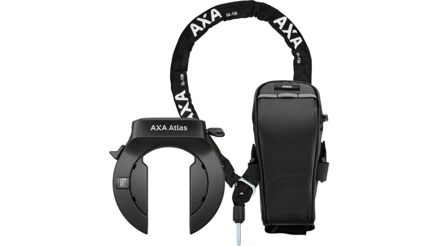AXA Atlas Rahmenschloss NAZ + ULC 130 Plug-In Chain + Satteltasche