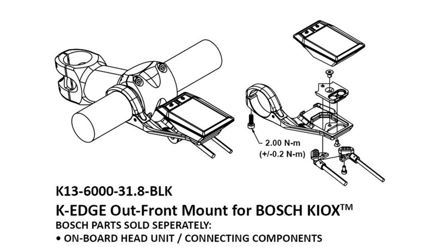 K-Edge BOSCH Kiox Out-Front E-Bike Mount