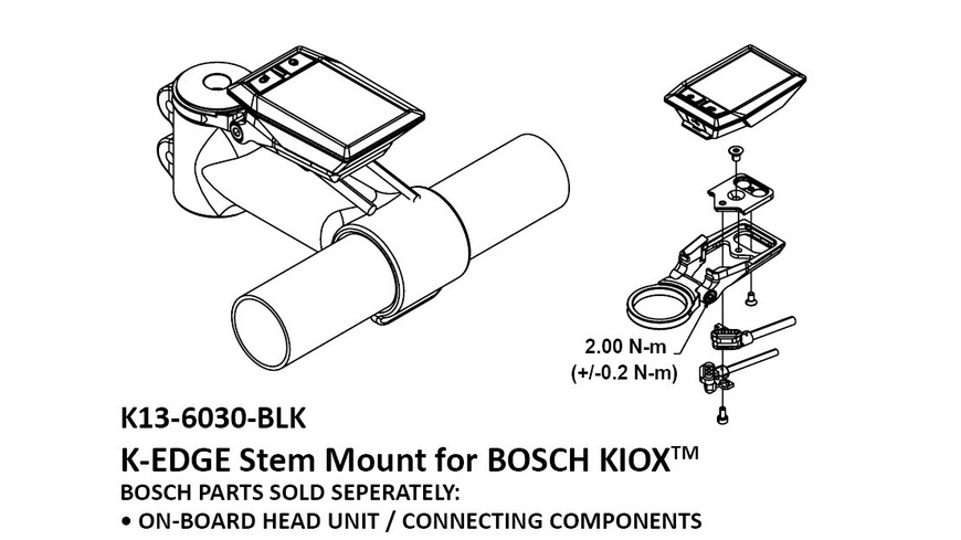 K-Edge BOSCH Kiox Stem E-Bike Mount