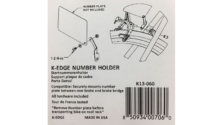 K-EDGE K13-060 Pro Number Holder K-EDGE K13-060 Pro Number Holder