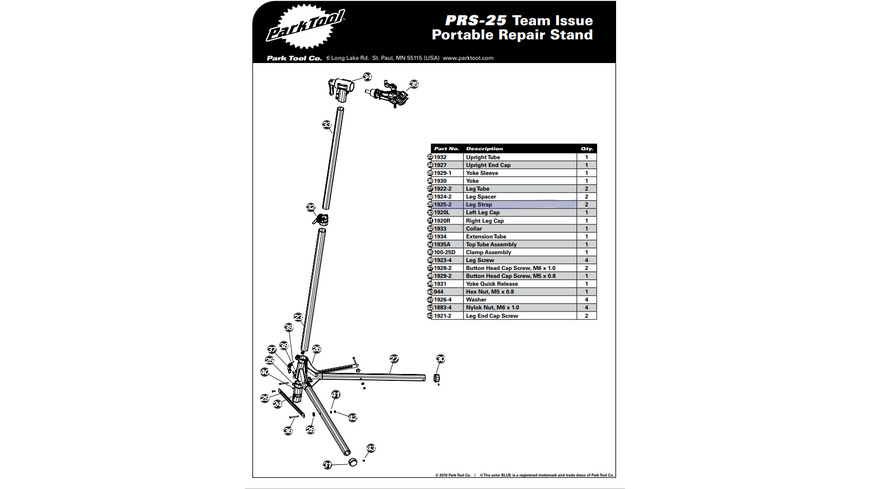 Park 1925-2 Bein-Gurt für PRS-25