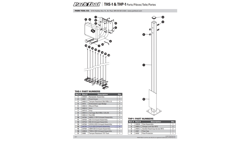 Park 2477A TL-5 OD Werkzeug für THS-1