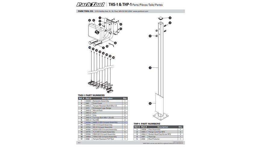 Park 2479A AWS-11 OD Werkzeug für THS-1