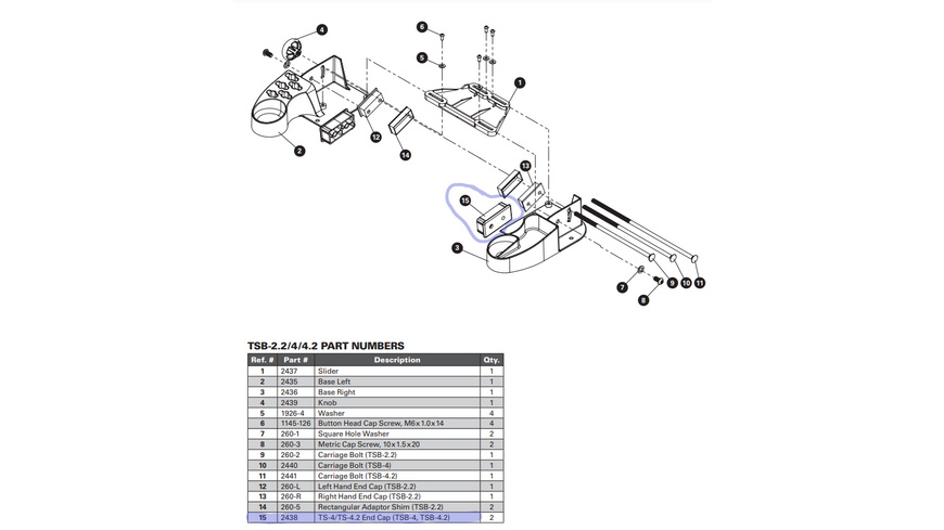 Park Tool 2438 Endkappe für TSB-2.2