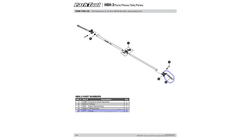 Park 2577 Riemen für HBH-3