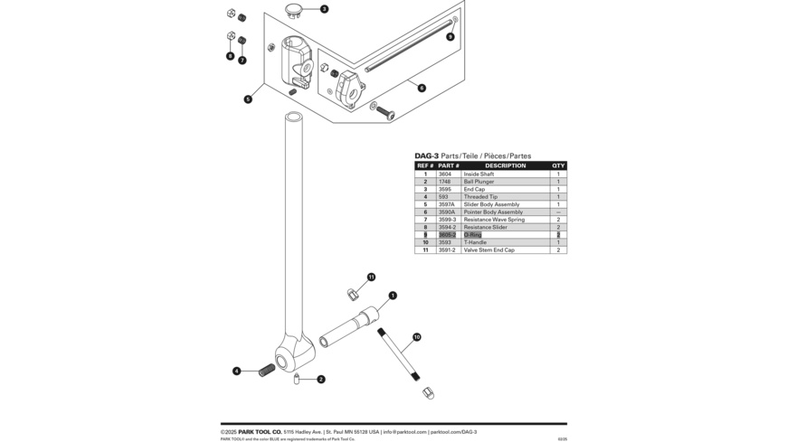 Park Tool 3605-2 O-Ring für DAG-3