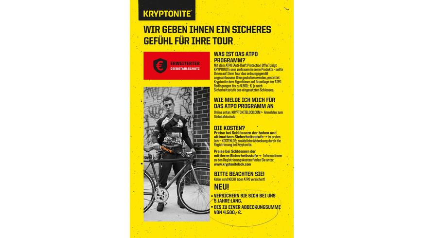 Kryptonite A5 Flyer ATPO (Key & Combo Safe)