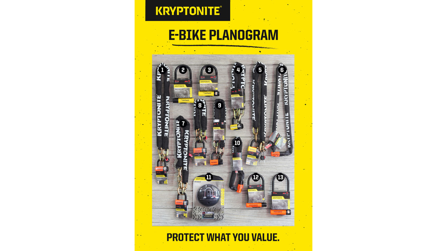Kryptonite A5 Flyer E-Bike Planogramm