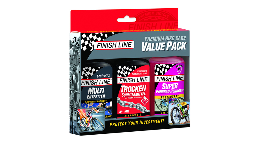 Finish Line Premium Bike Care Value Pack 3x120ml Finish Line Premium Bike Care Value Pack 3x120ml