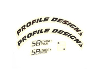 Profile Design Laufradsticker - 58 TwentyFour Schwarz